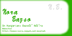 nora bazso business card