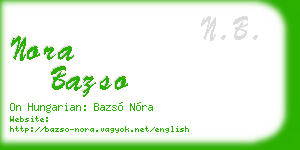 nora bazso business card